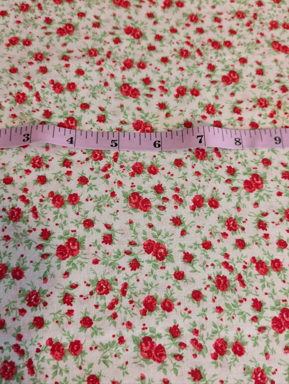 Floral Cotton - Red Rose Print